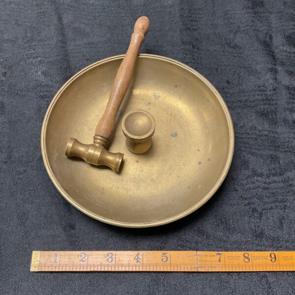 Brass Buddist Gong and hammer