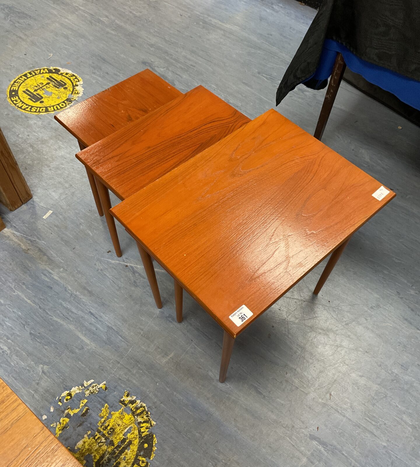 Nest of teak tables
