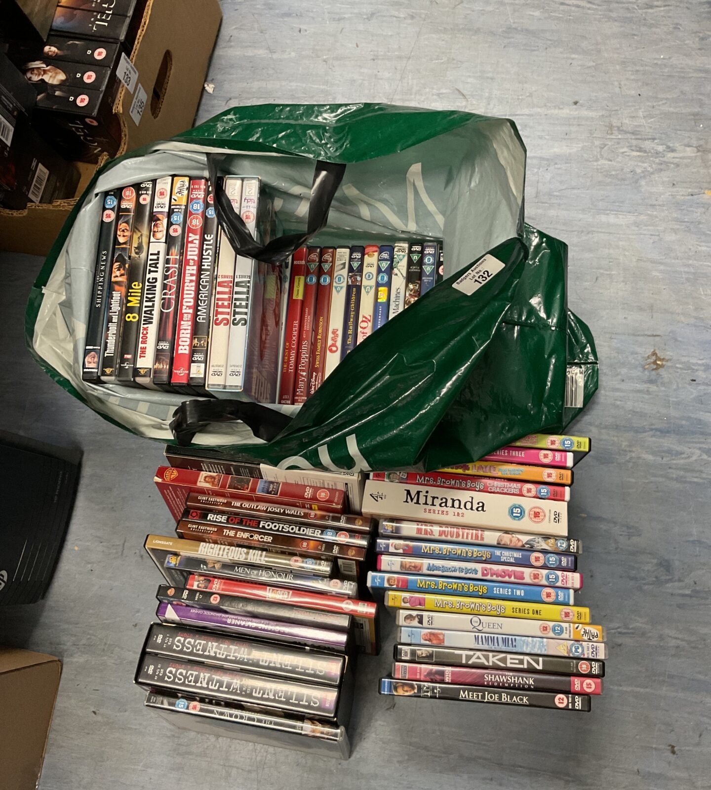 Bag of dvds inc dvd boxsets