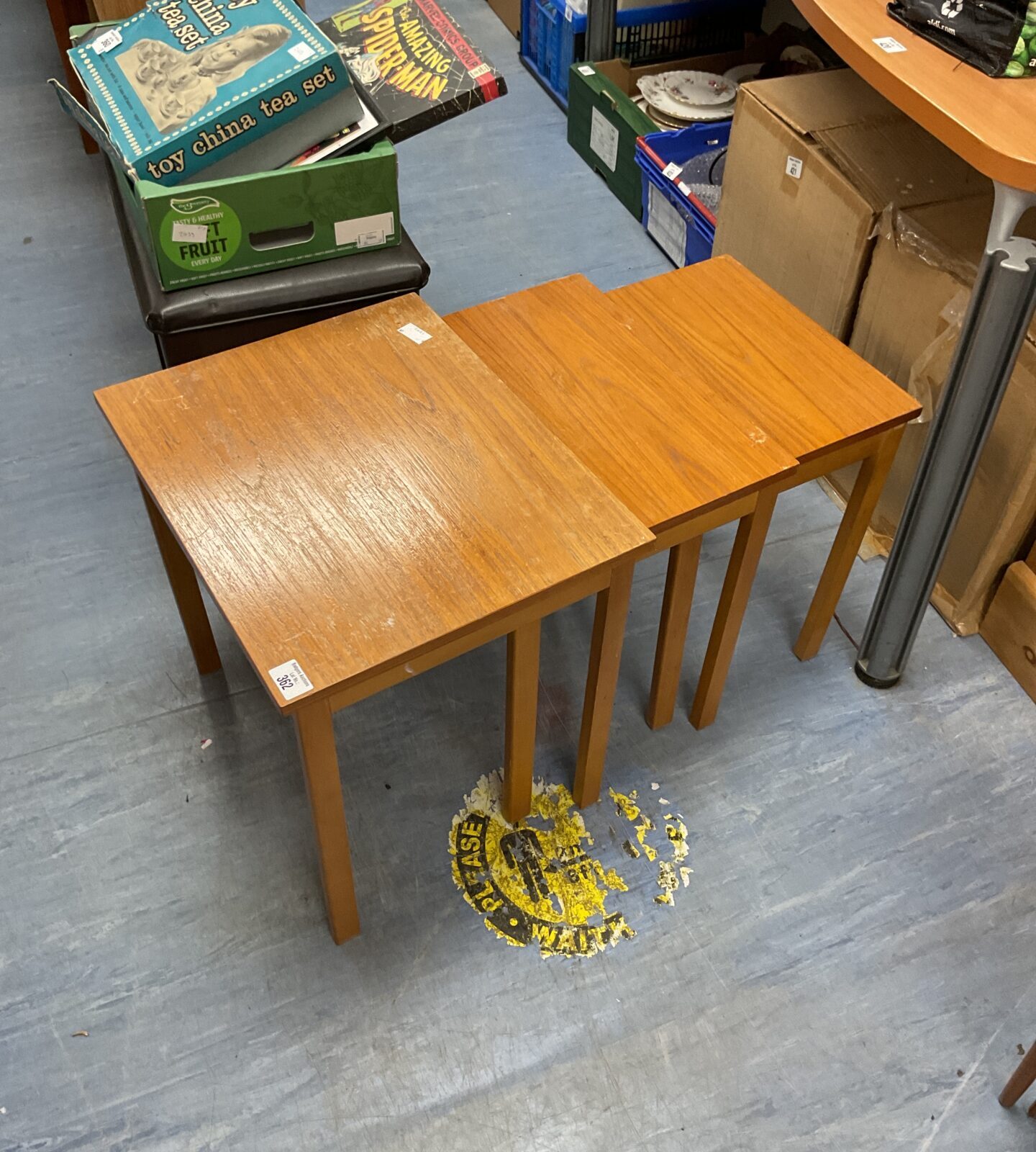 Nest of teak tables
