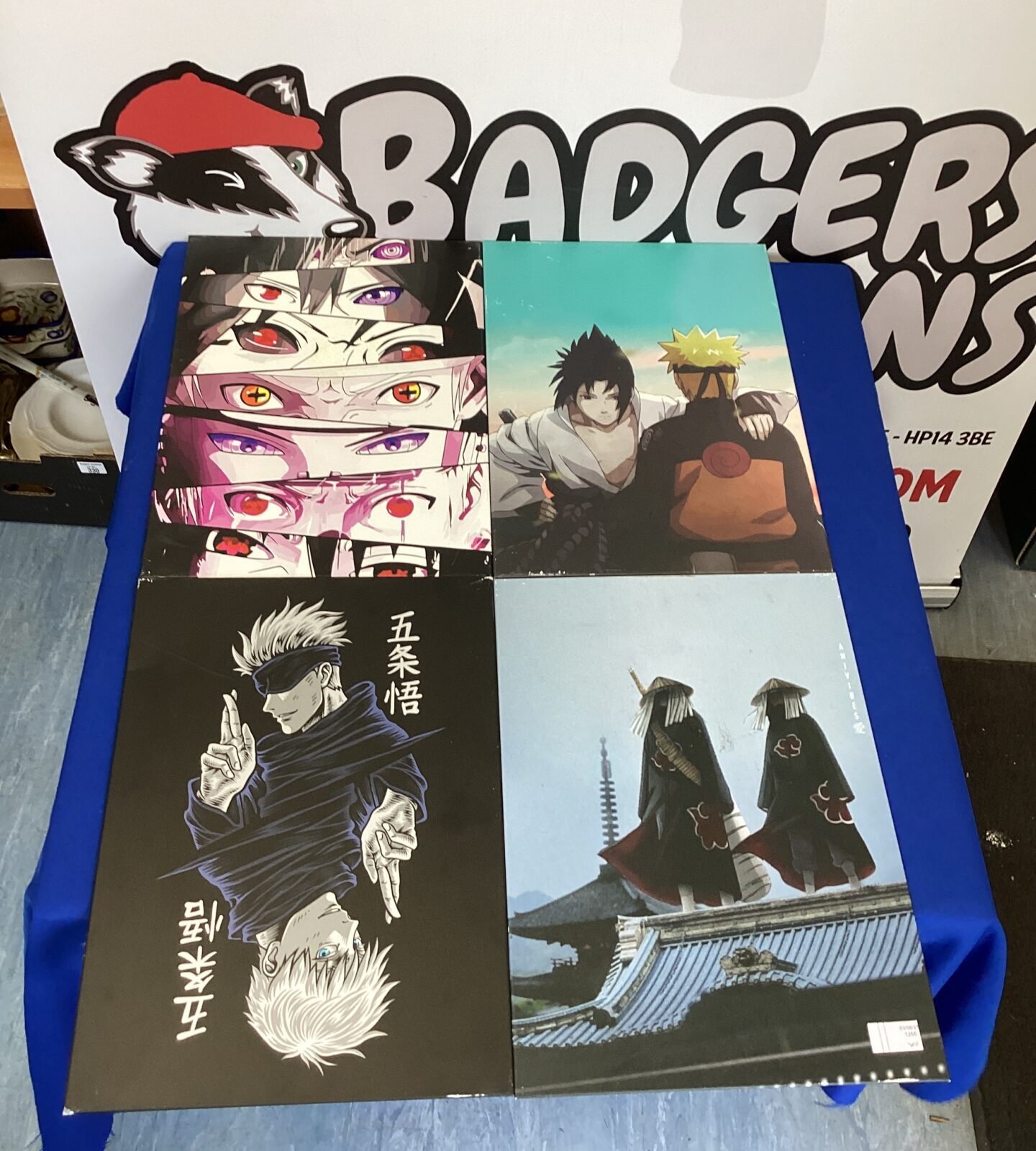 Four Metal Displate Anime Wall Art