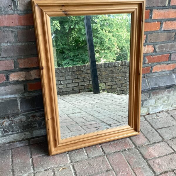 Pine framed wall mirror 36”x26”