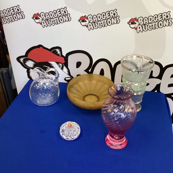Selection of Vintage Glass items inc Pitcher