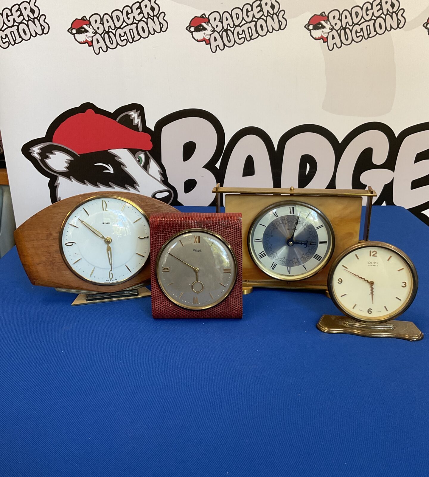 Four vintage mantle clocks including smiths & metamec