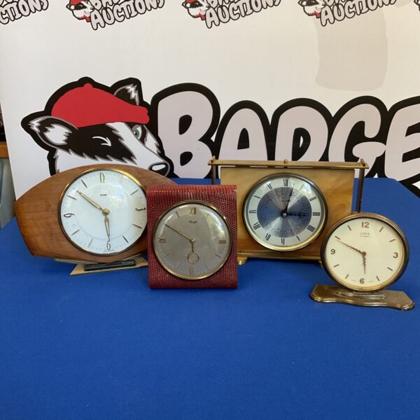 Four vintage mantle clocks including smiths & metamec