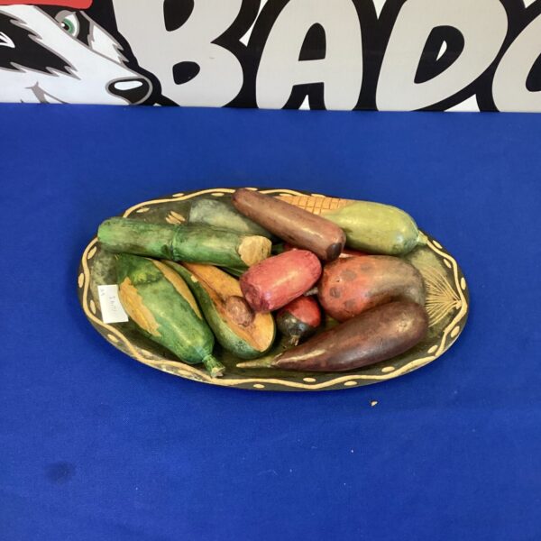 Bowl of artificial Wooden fruit