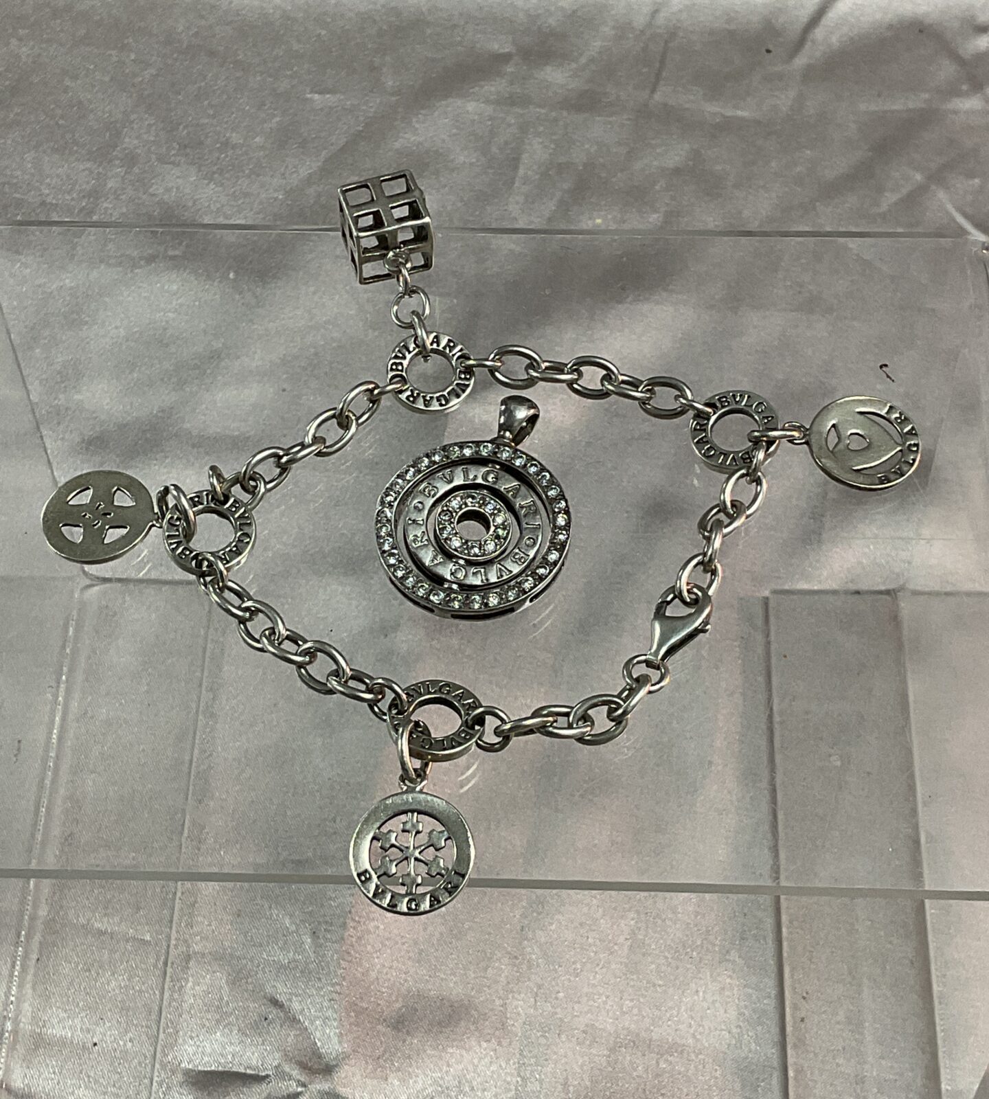 925 Silver Bulgari Bracelet and pendant 31.3g