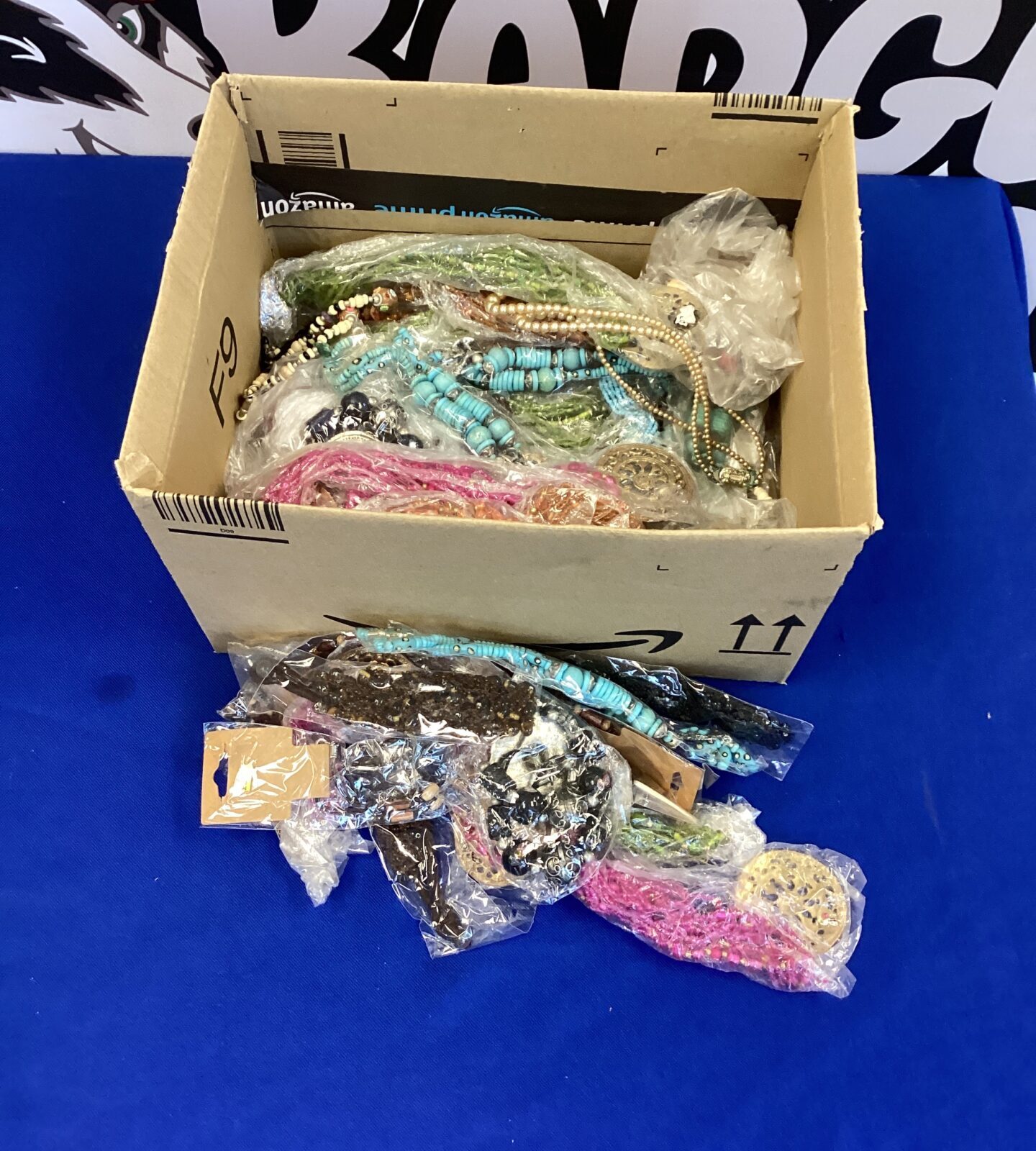 Box of costume jewellery