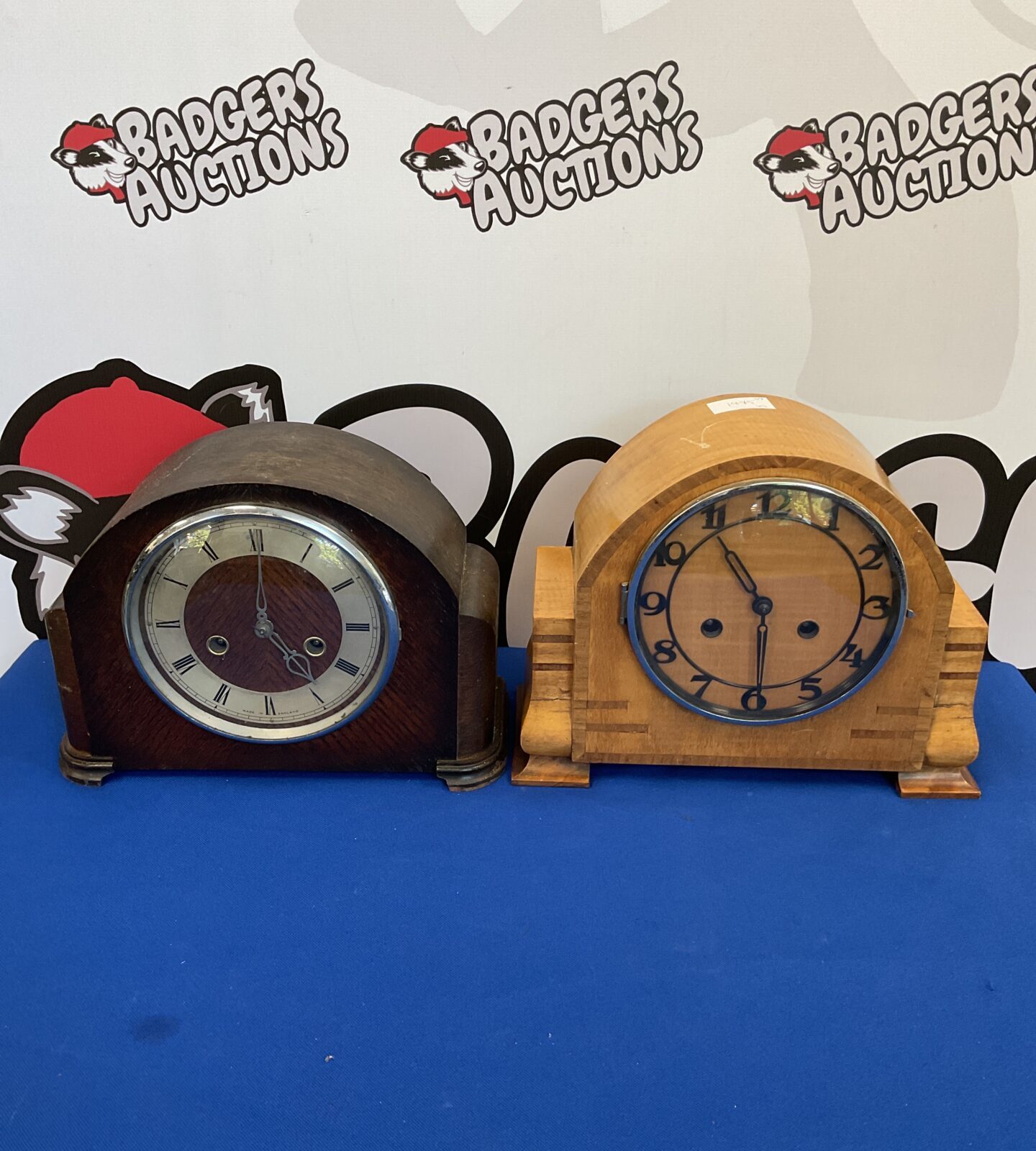 two striking mantle clocks inc haller & smiths