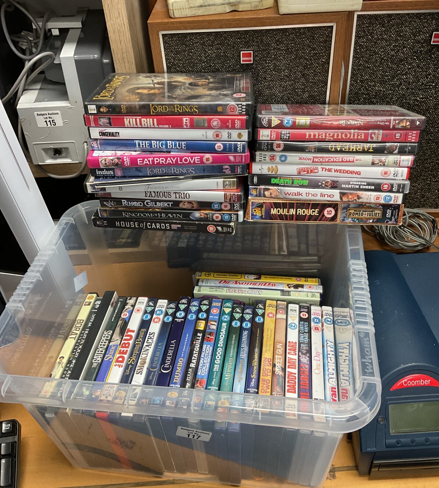 Collection of dvd movies including moulin rouge boxset