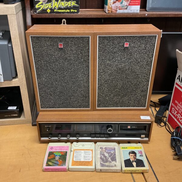 Sharp solid state 8 track stereo with speakers