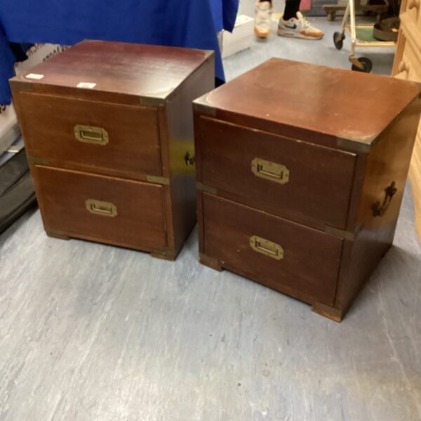 Pair of Vintage Military Campaign Chests