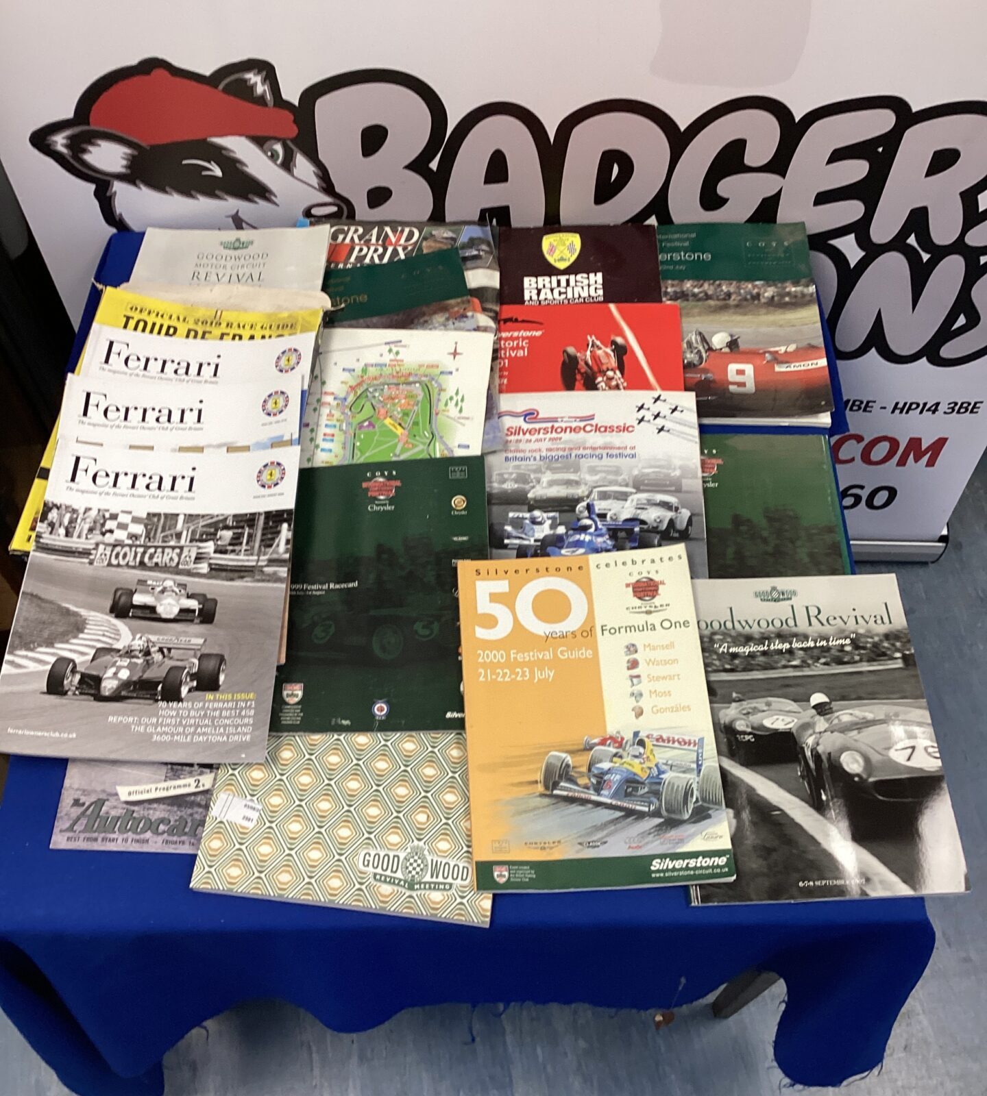 Quantity of motor racing programmes & magazines inc goodwood revival & silverstone