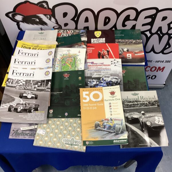 Quantity of motor racing programmes & magazines inc goodwood revival & silverstone
