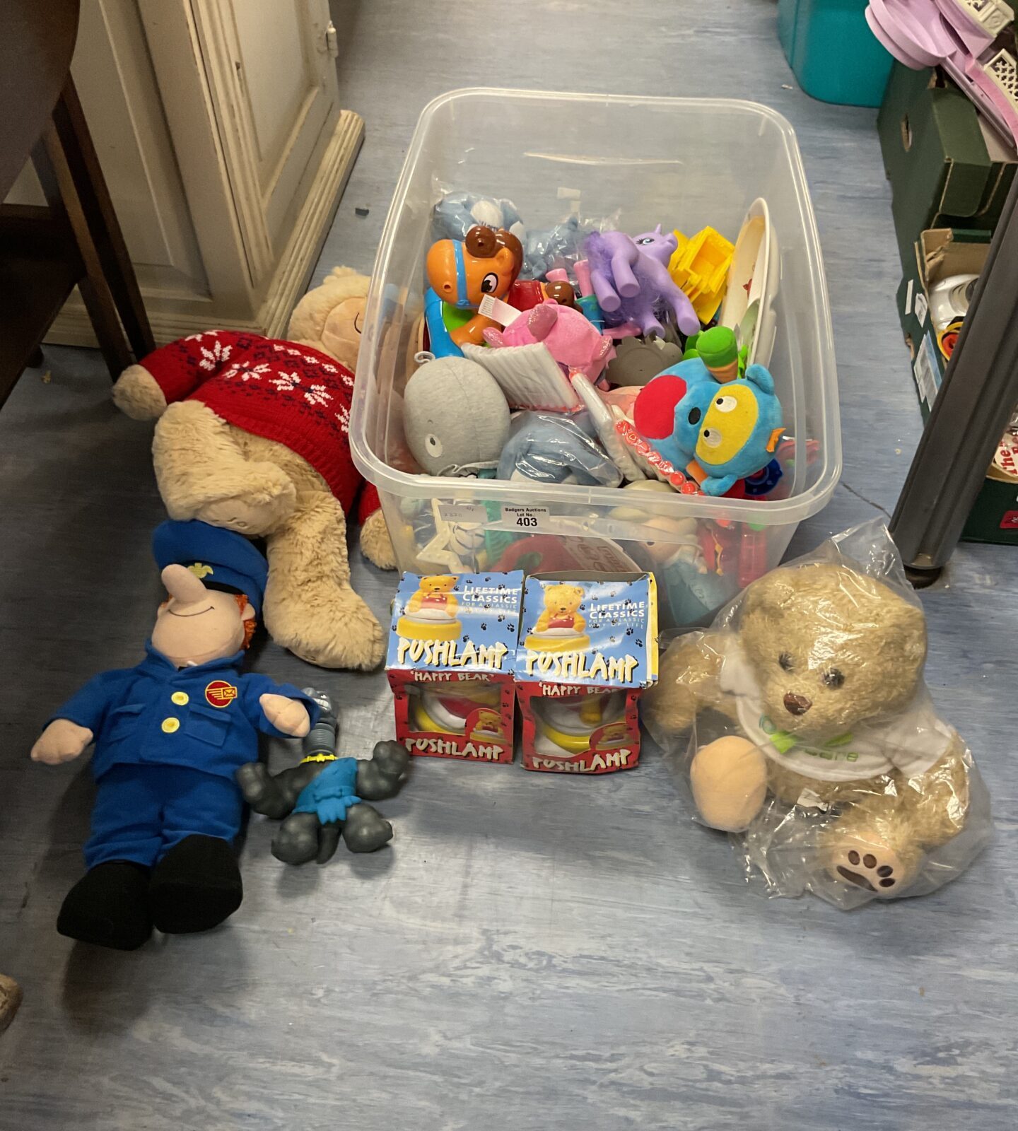 Large box of mixed toys inc nee teddy bears, my little pony and more