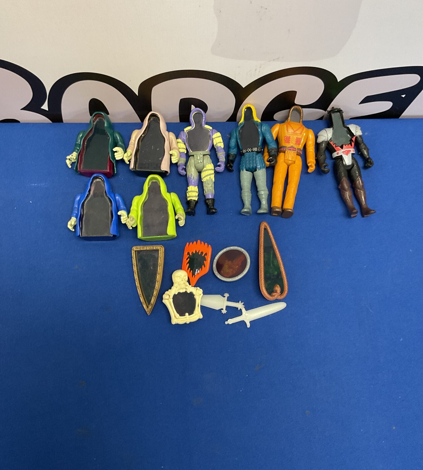 Collection of vintage tonka supernaturals action figures with accessories