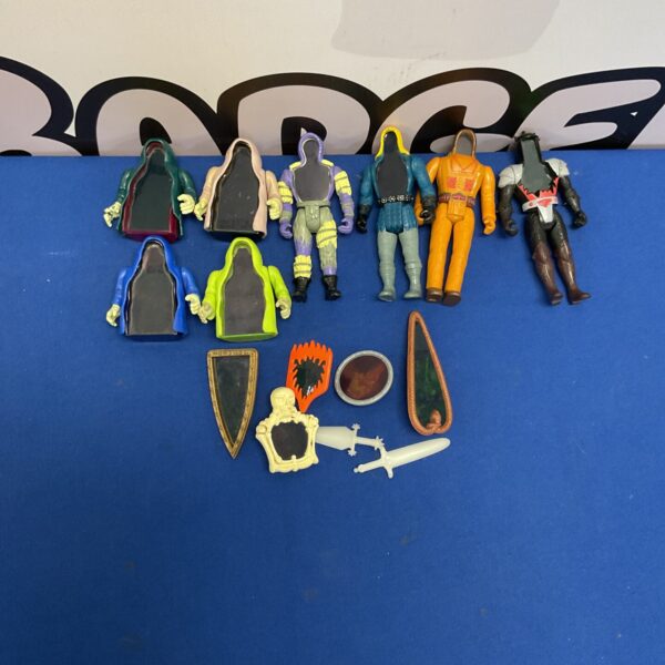 Collection of vintage tonka supernaturals action figures with accessories