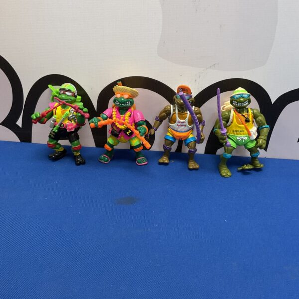 Selection of retro summer beachware ninja turtles figures