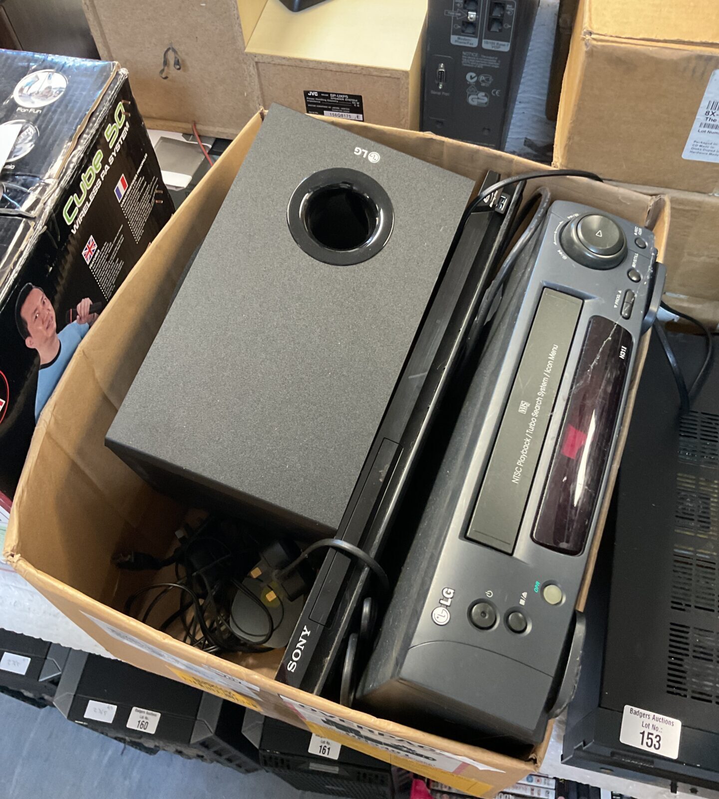 Sony bluray & lg vhs player with lg subwoofer