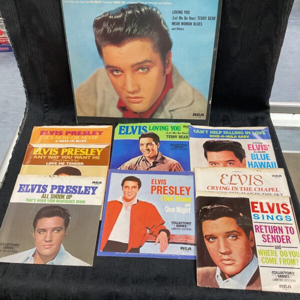 Collection of  Elvis Presley 7” and a 12” Vynl