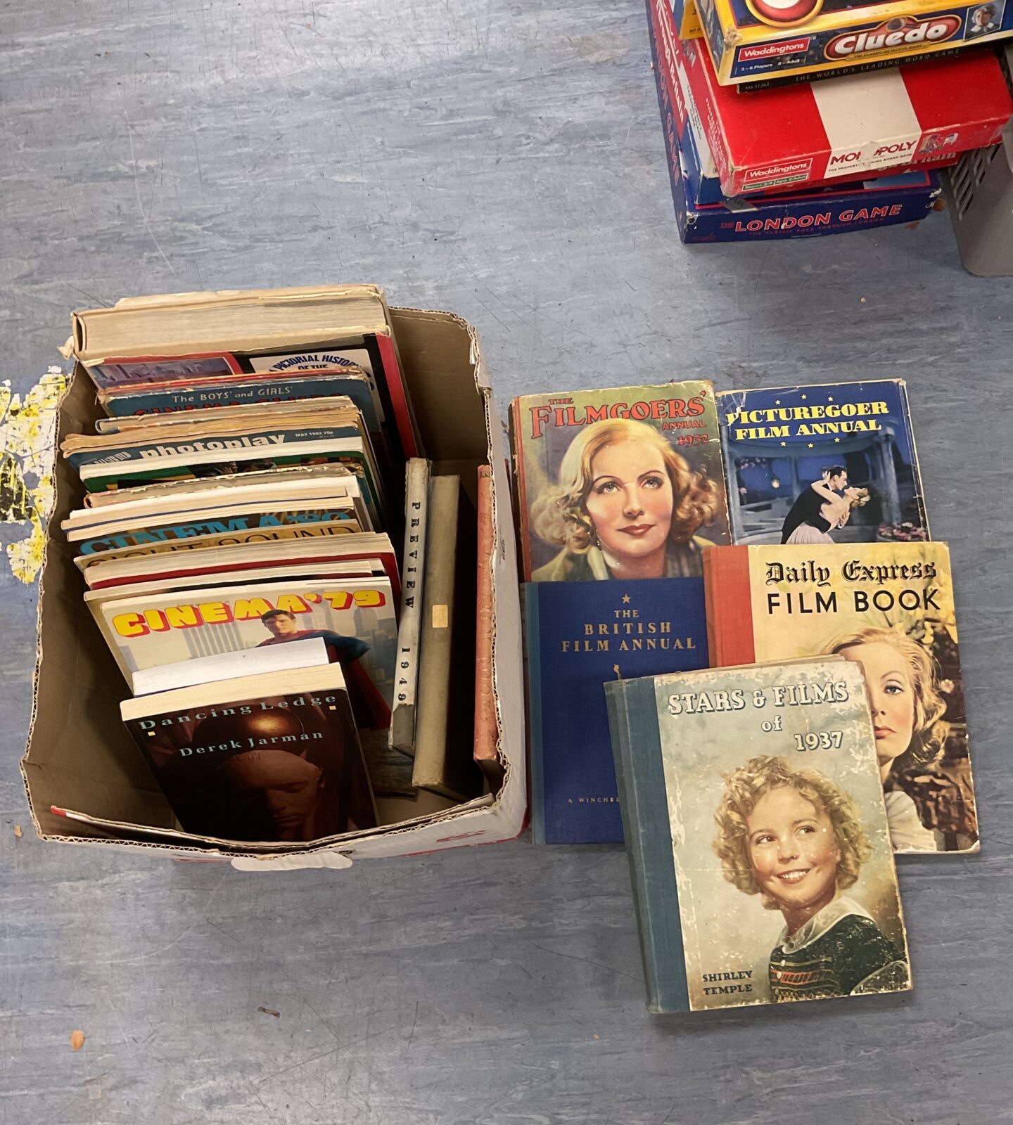 Box of vintage film & cinema related books