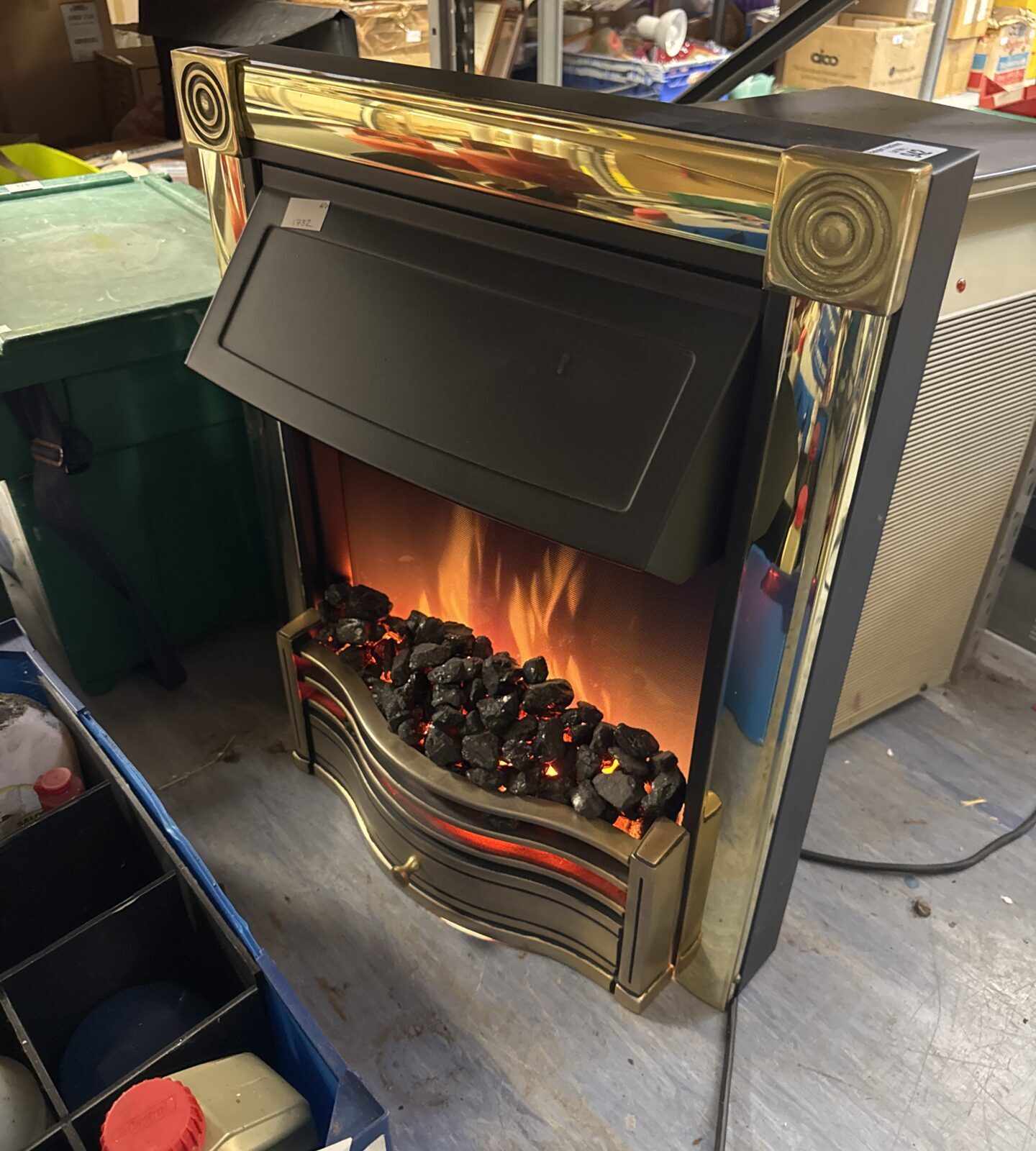 Dimplex electric fan fireplace - working