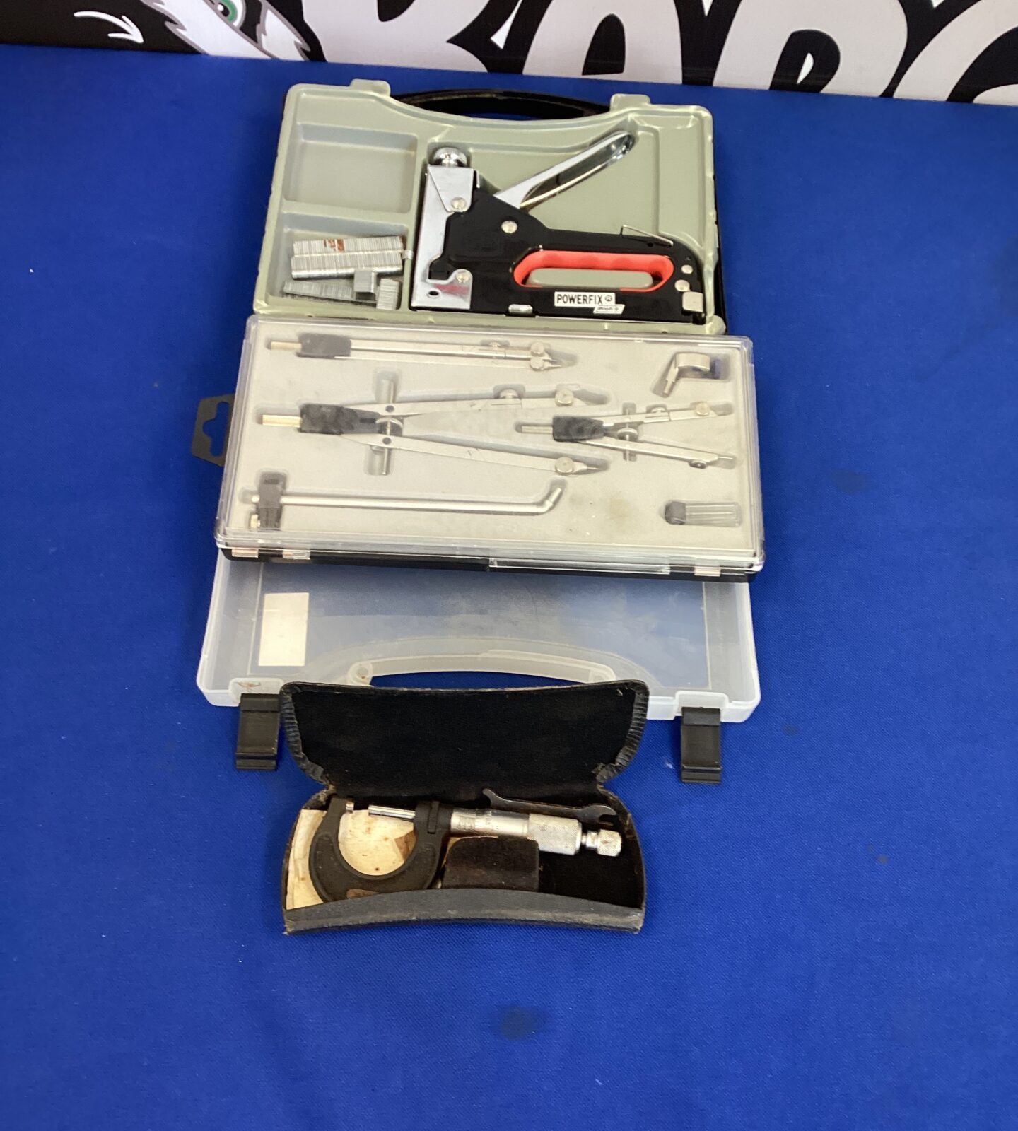 Technical Drawing Set with Stapler and Gauge