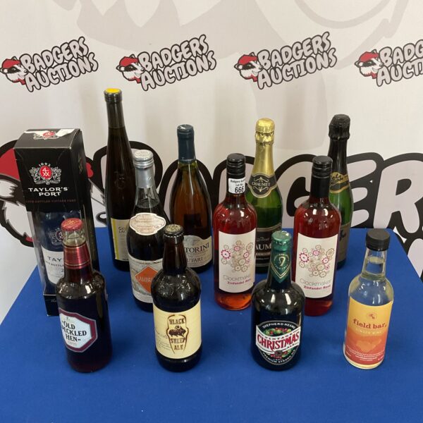 12 bottles of alcohol including taylors 2007 late bottled port