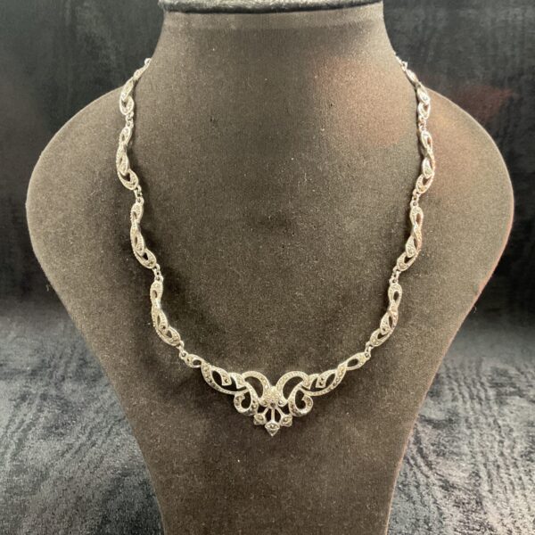 Vintage democracy evening Marcasite necklace