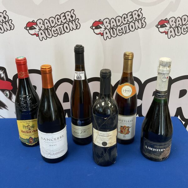 Six bottles of wine including el rastro & sancerre
