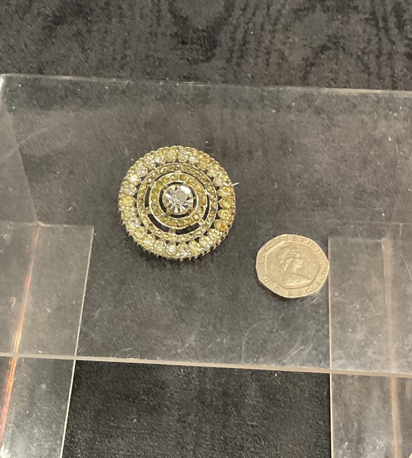 Vintage 1950s target brooch