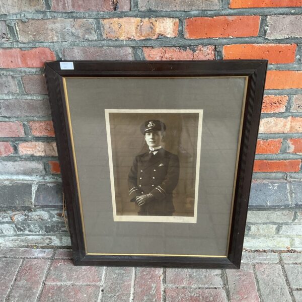 Large framed photograph of stanley sutton navy officer