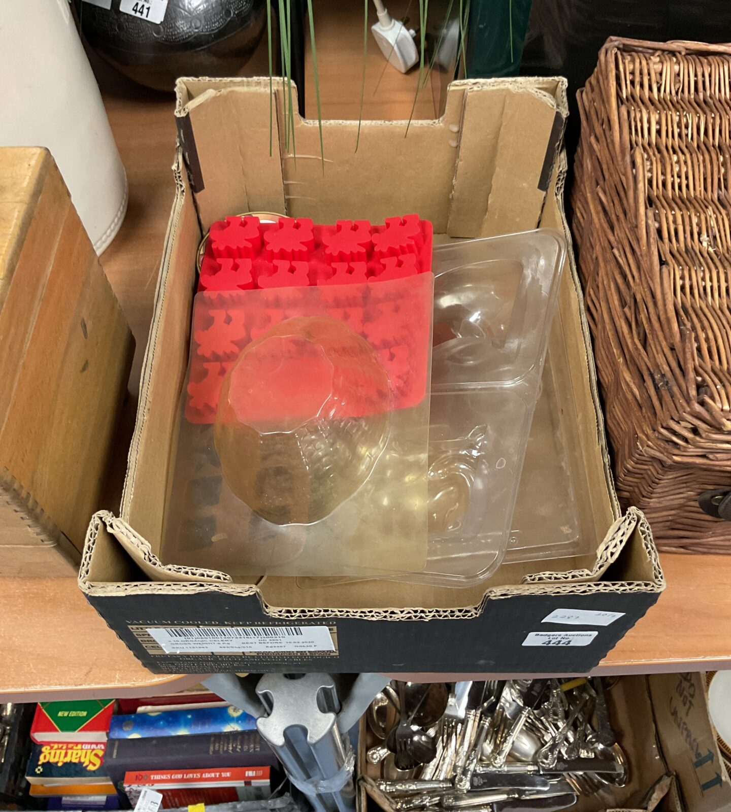 Box of mixed chocolate moulds