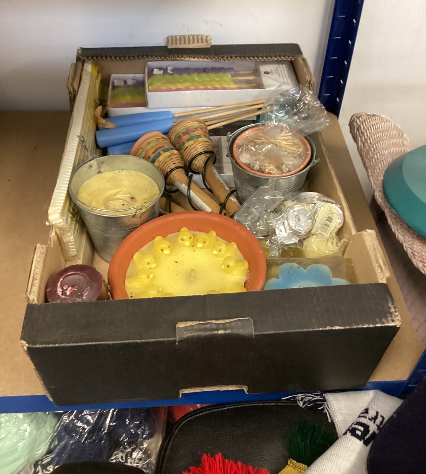 Tray of assorted candles