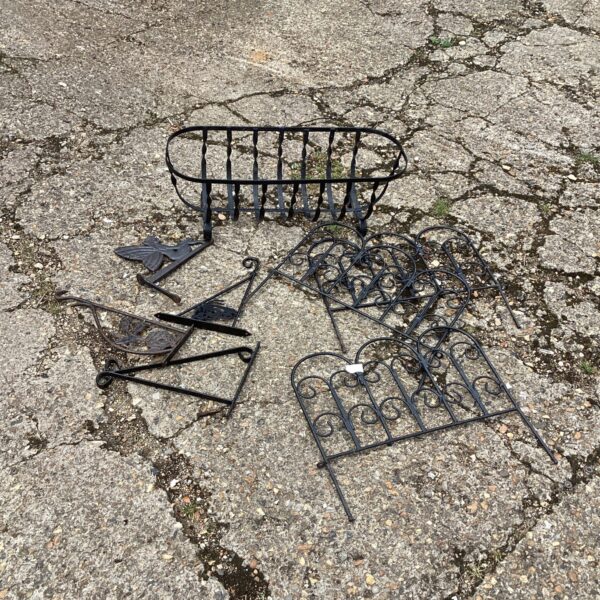 Selection of metal hanging basket brackets and tough