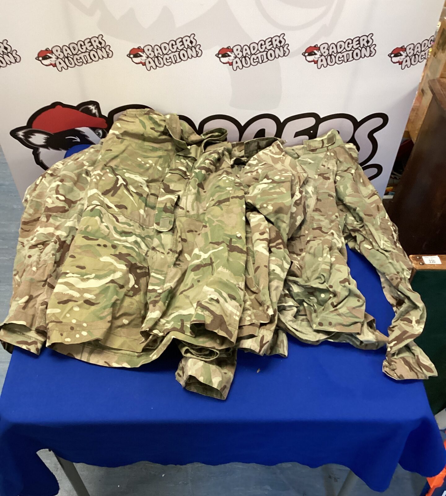 Bag of British army M T P camo jackets