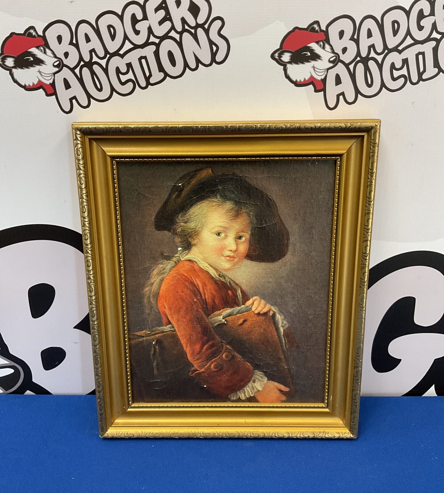 Framed print of the young scholar by francois hubert drouais