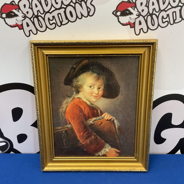 Framed print of the young scholar by francois hubert drouais