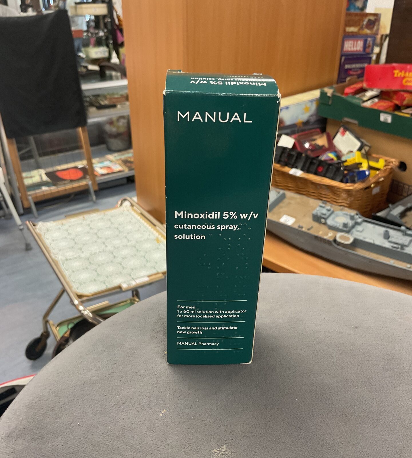 Manual Minoxidil 5% w/v cutaneous spray solution