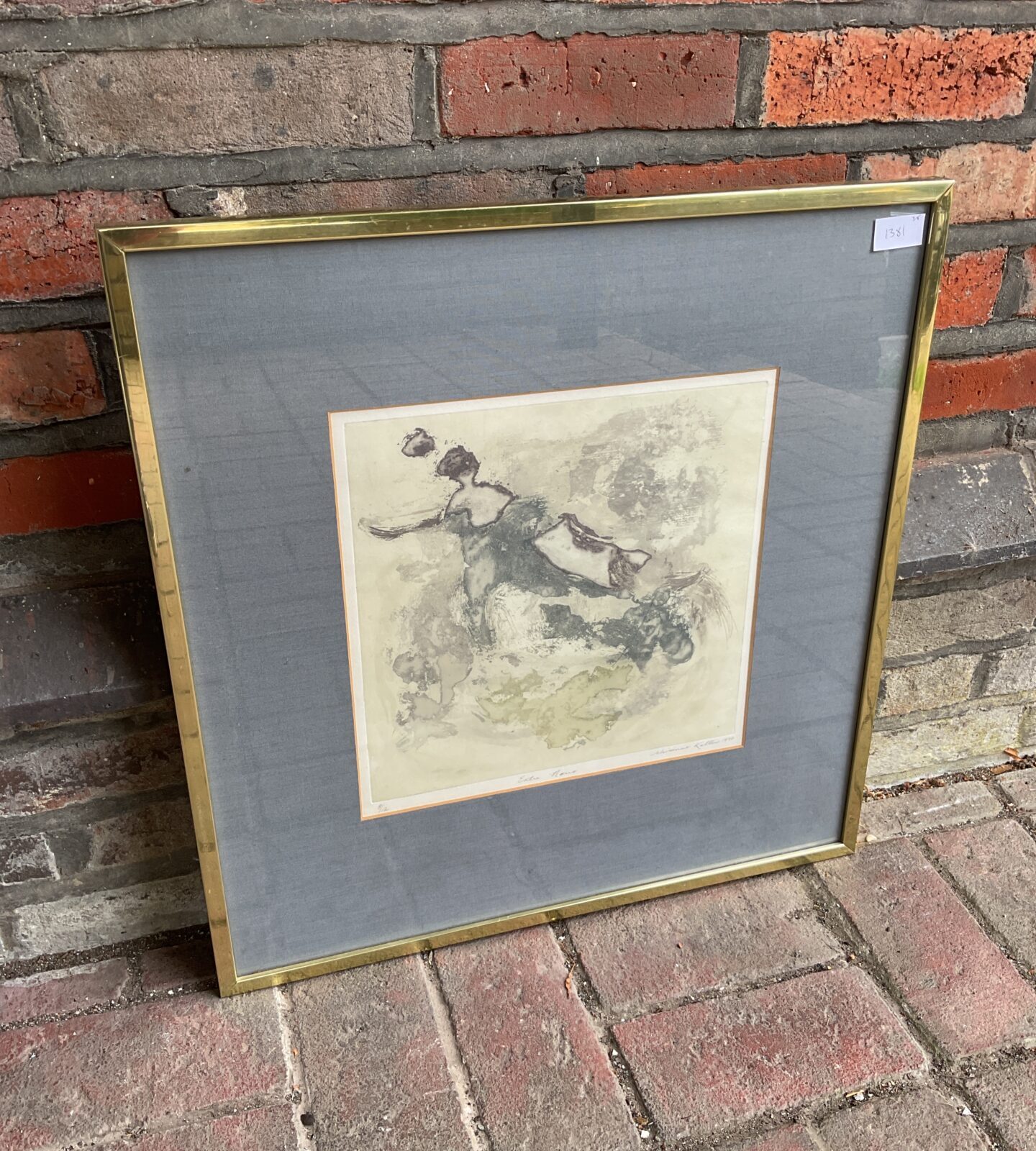 vivienne kattan signed ltd ed etching titled ente neus of lady on couch