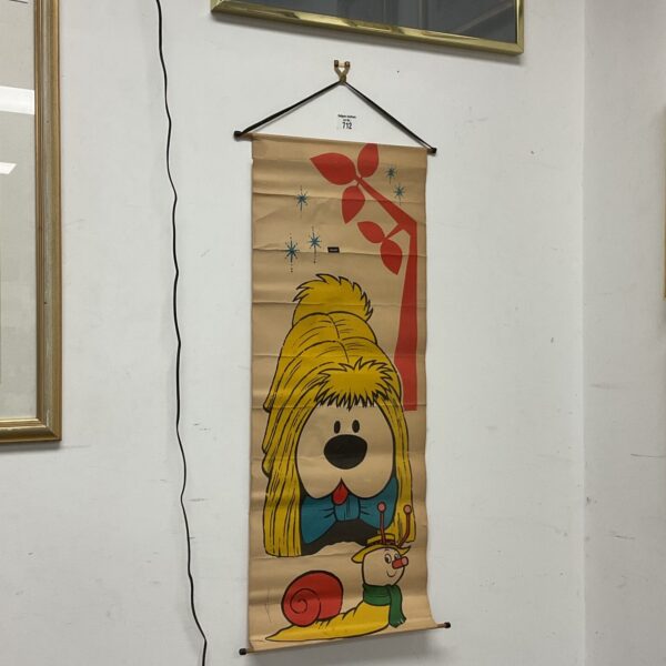 Vintage 1973 original  magic roundabout dougal & brian wall hanging