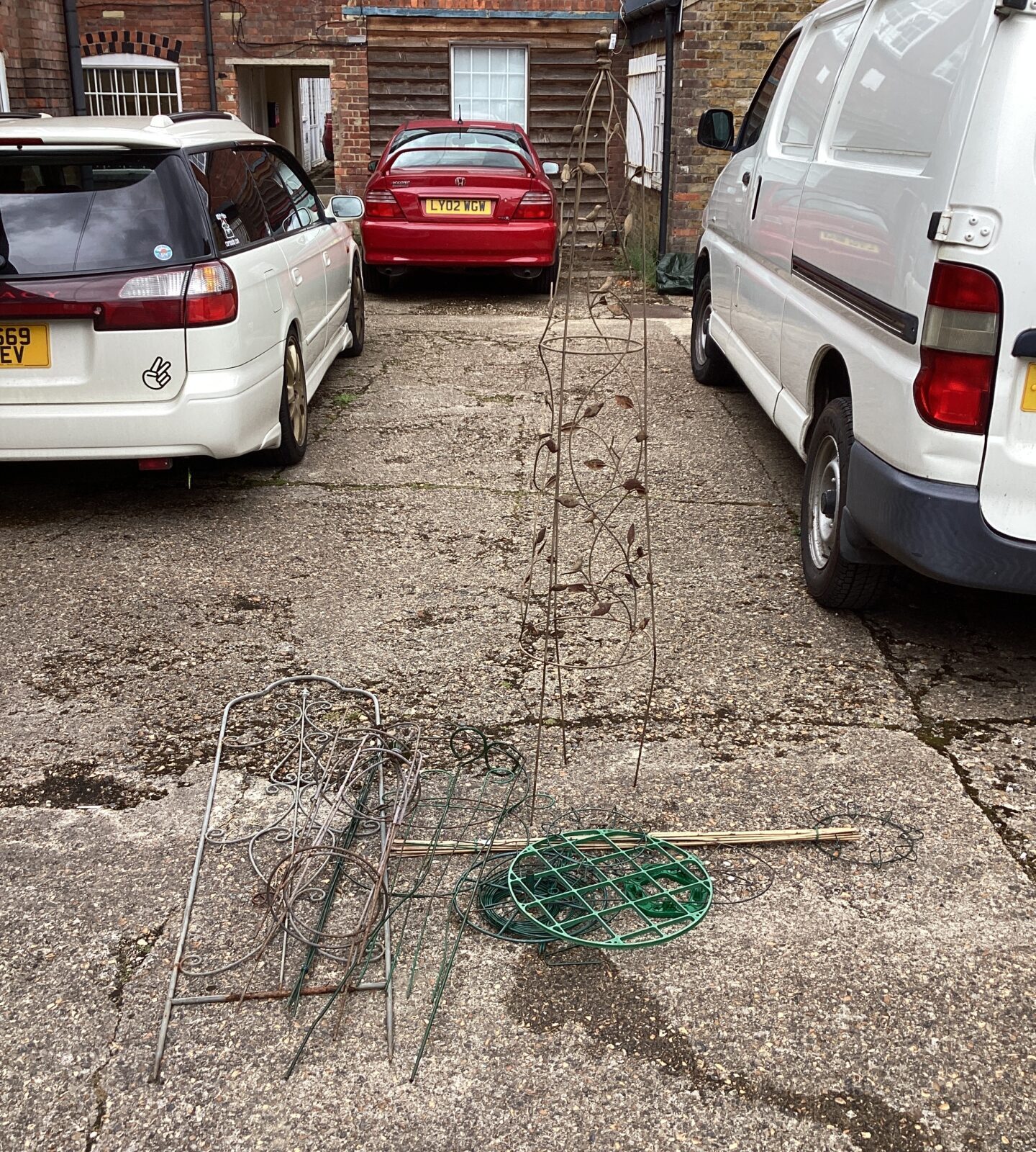 Selection of garden plant climbing frames