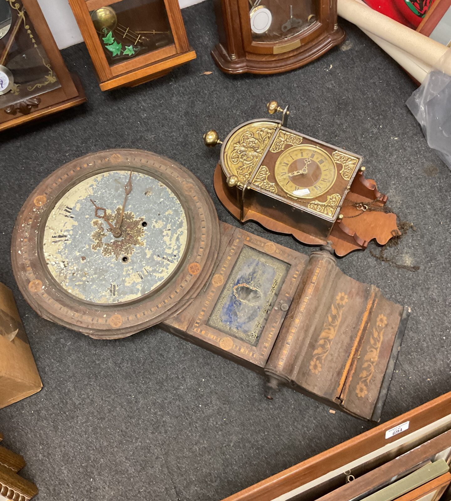 Antique American superior 8 day wall clock for restoration & mechanical wall clock