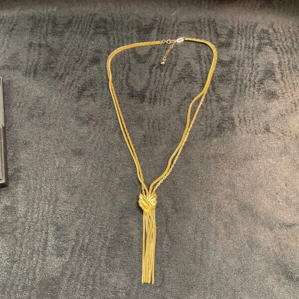 Vintage 1950s Yellowmetal 18”rope necklace