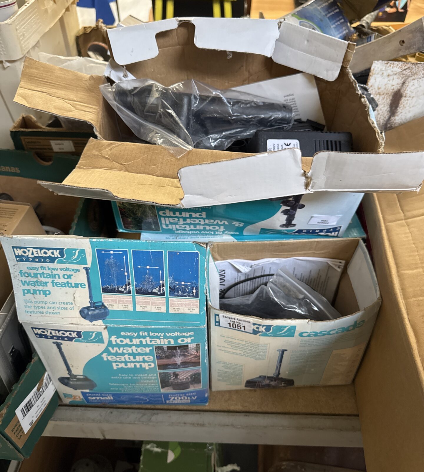 Selection of garden water feature pumps inc cascade