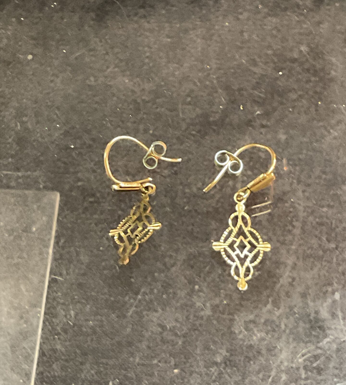 Pair of 9ct  gold drop earrings