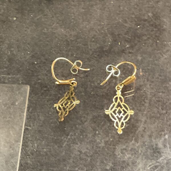 Pair of 9ct  gold drop earrings