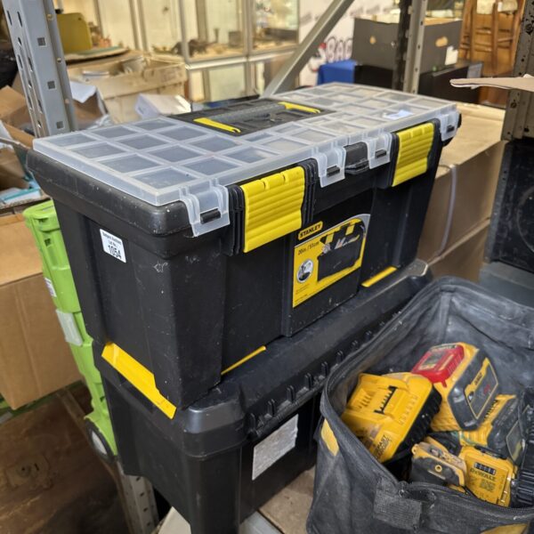 Two Stanley toolboxes