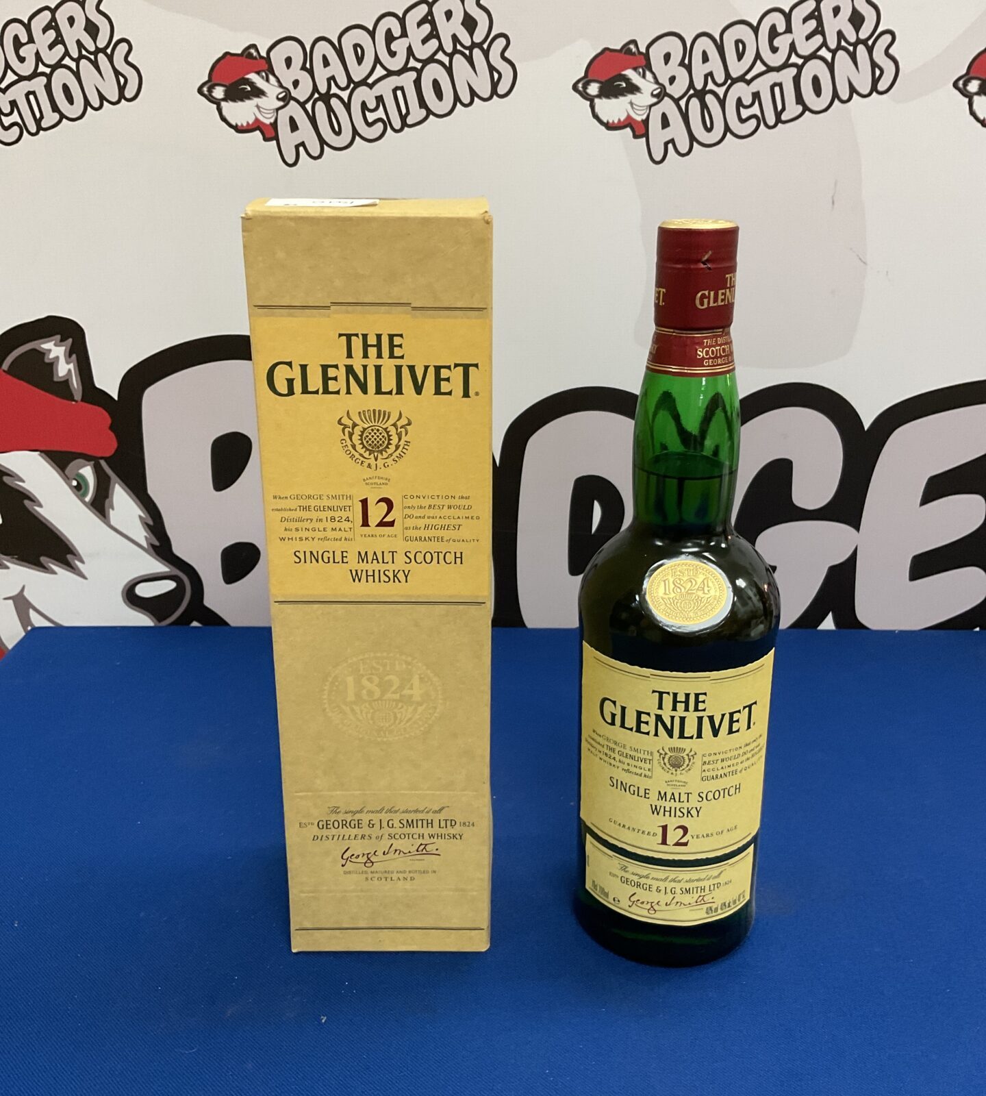 Sealed bottle of The glenlivet 12 year aged whisky