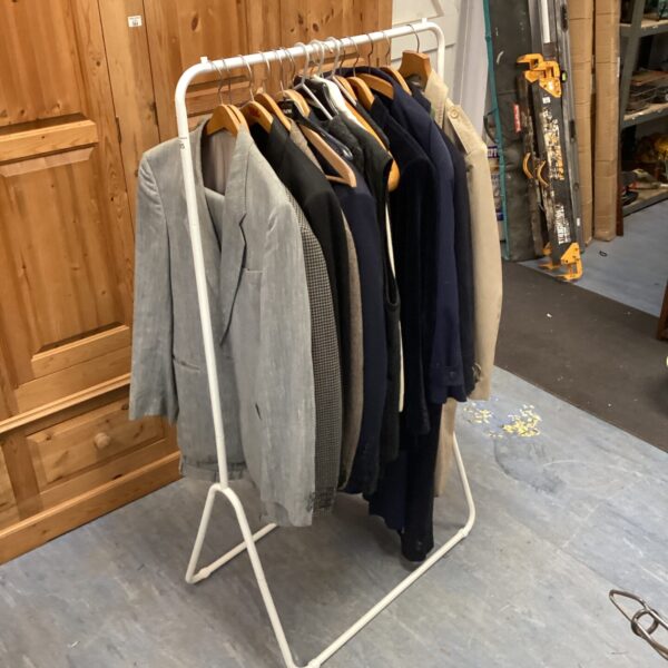 Clothing rail with assortment of gents jackets & coats inc dannimac